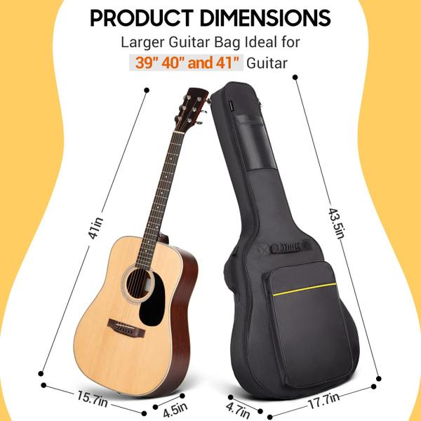 Imagem de Bolsa para guitarra acústica CAHAYA CY0152 41 polegadas com acolchoamento de 0,35 polegadas