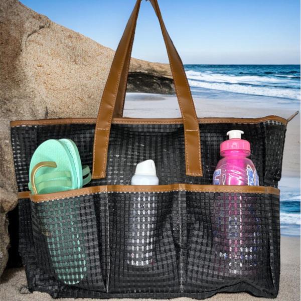 Imagem de Bolsa Para Praia Piscina Clube Academia Férias Viagem Reforçada 5 Bolsos - Várias Cores - BM3T