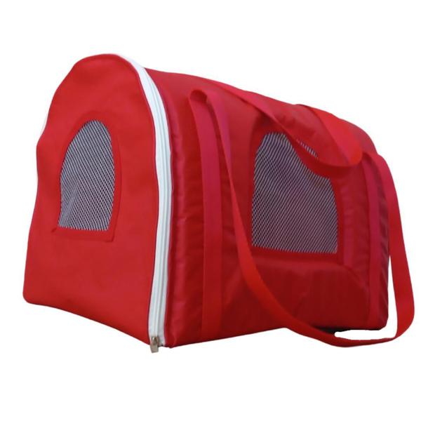 Imagem de Bolsa Para Transporte De Pet Cães E Gatos material sintético Vermelho