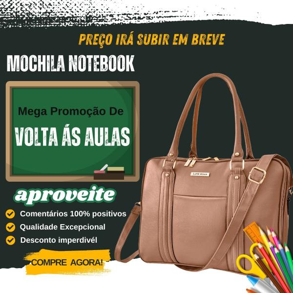 Imagem de Bolsa Pasta Executiva Para Notebook Feminina Masculina de Couro Reforçada Para o Trabalho e Dia a Dia