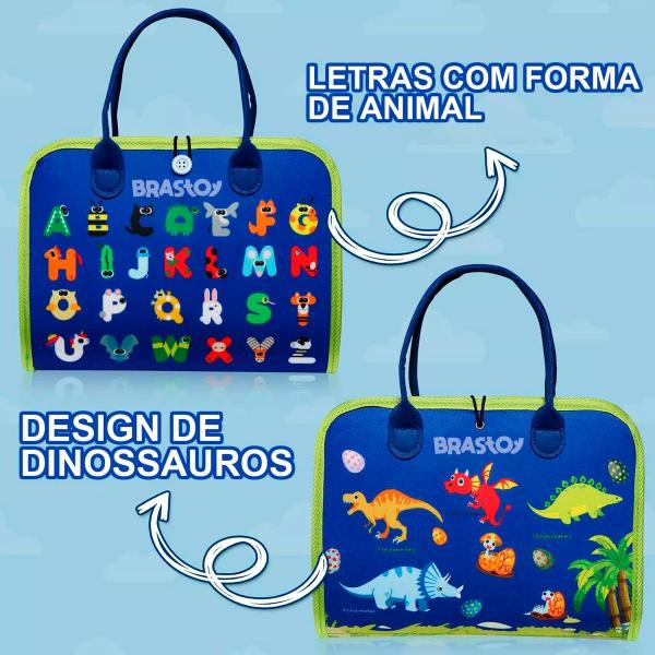 Imagem de Bolsa Pasta Infantil Pedagógica Atividades Aprendizados Montessori Sensorial e Diversão Pré-escolares