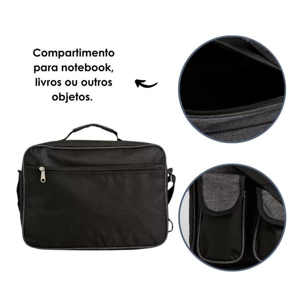 Imagem de Bolsa Pasta Maleta Transversal Executiva Notebook C/ Alça De Ombro - Trabalho, Faculdade - Clio