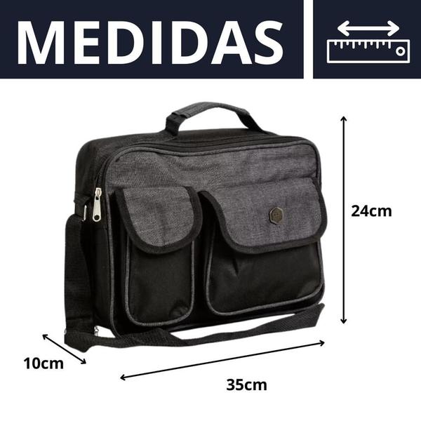 Imagem de Bolsa Pasta Maleta Transversal Executiva Notebook C/ Alça De Ombro - Trabalho, Faculdade - Clio