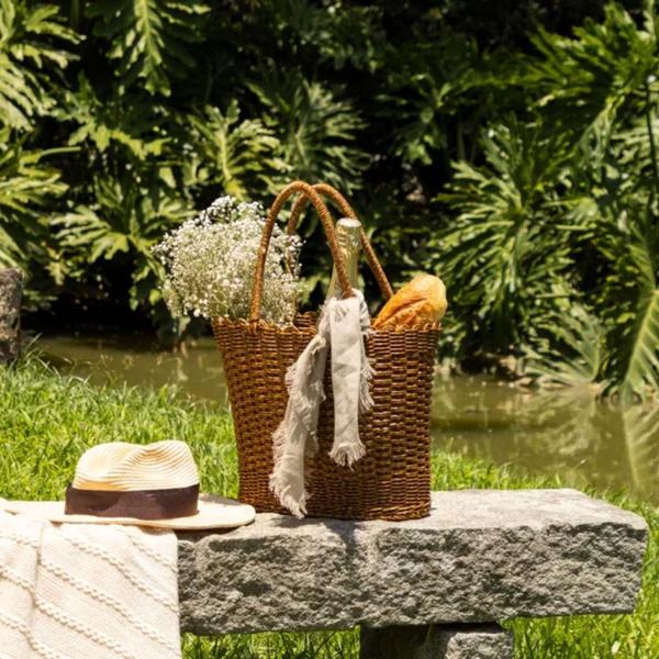 Imagem de Bolsa Picnic Liam Natural Piquenique Copa e Cia