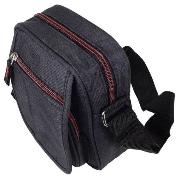 Imagem de Bolsa Pochete Transversal Preto Impermeável Multiuso Peito De Ombro Ideal Para Passeios Viagens, Trilhas, Passeios