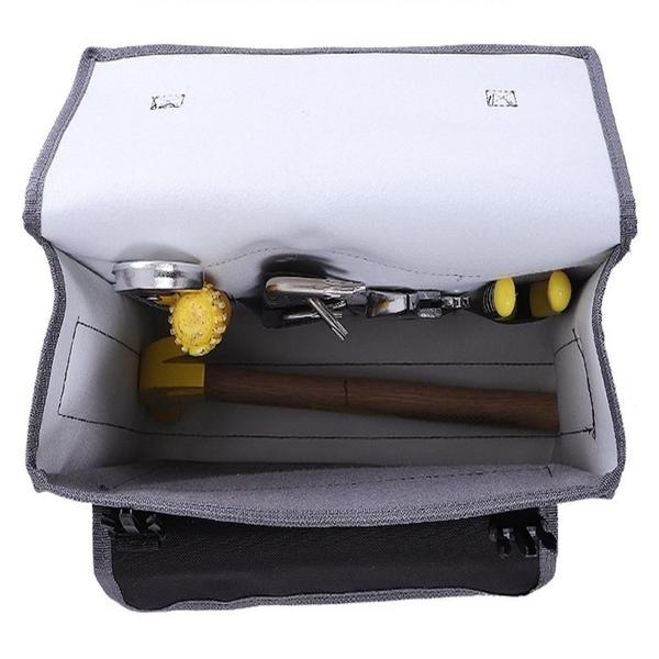 Bolsa porta ferramentas maleta de ombro pedreiro organizador reforcado - Tempo Real Imagem de Bolsa porta ferramentas maleta de ombro pedreiro organizador reforcado