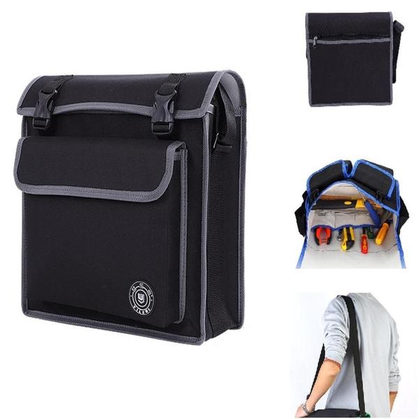 Bolsa porta ferramentas maleta de ombro pedreiro organizador reforcado - Tempo Real Imagem de Bolsa porta ferramentas maleta de ombro pedreiro organizador reforcado