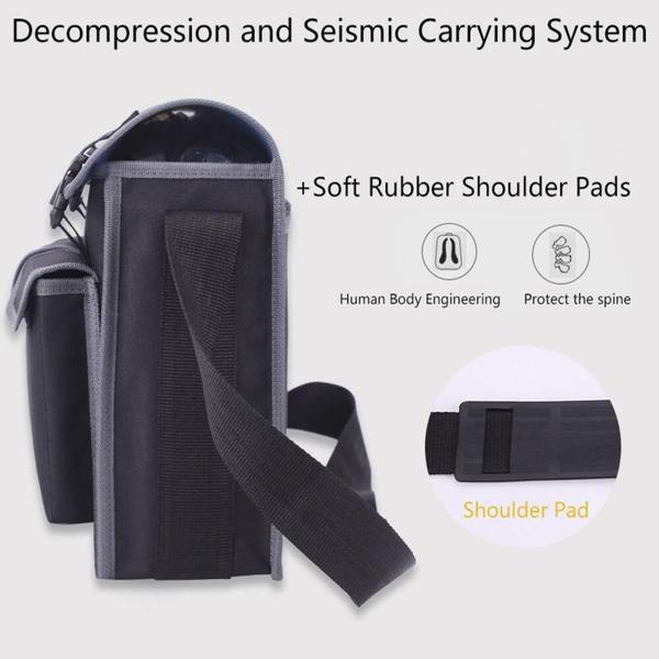 Bolsa porta ferramentas maleta de ombro pedreiro organizador reforcado - Tempo Real Imagem de Bolsa porta ferramentas maleta de ombro pedreiro organizador reforcado