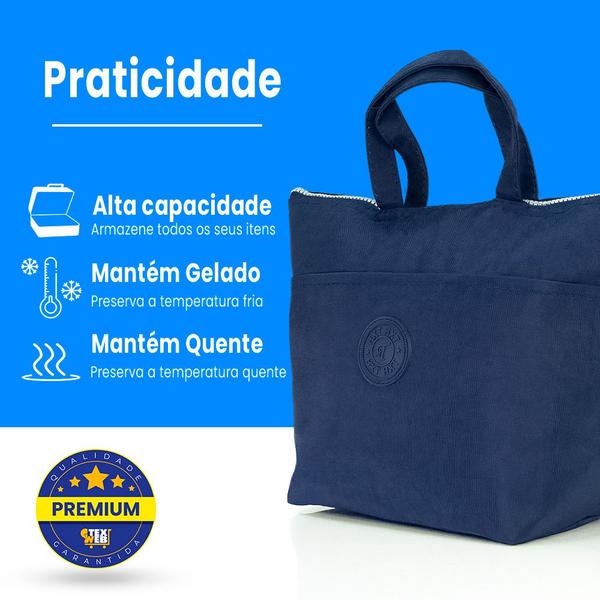 Imagem de Bolsa Porta Marmita Termica Para Lanches Almoço Organizador