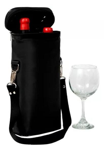 Imagem de Bolsa Porta Vinho e Bebidas Térmica Impermeável para 2 Garrafas