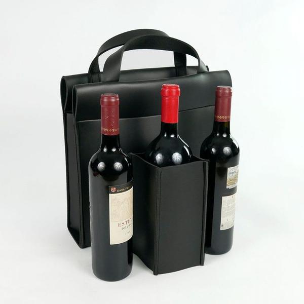 Imagem de Bolsa Porta Vinho Premium Para 3 Garrafas