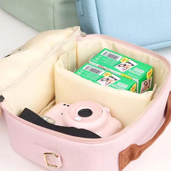 Imagem de Bolsa Portátil Câmera Dslr Instax Compacta Discreta - Azul