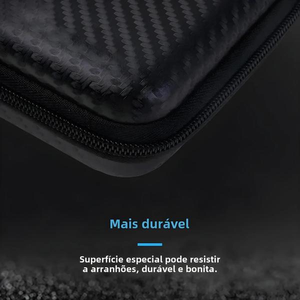 Imagem de Bolsa Portátil Dobrável para Cabo de Dados e Carregador de Celular - Compartimento para Disco U