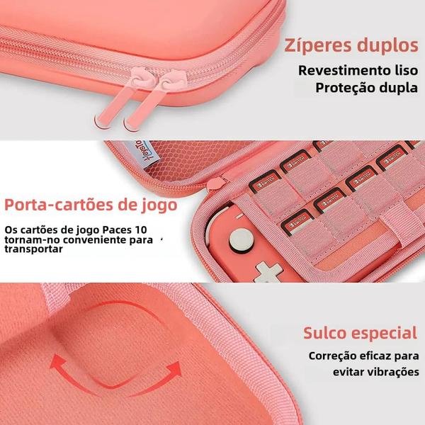 Imagem de Bolsa Portátil para Nintendo Switch Lite com Espaço para Armazenamento