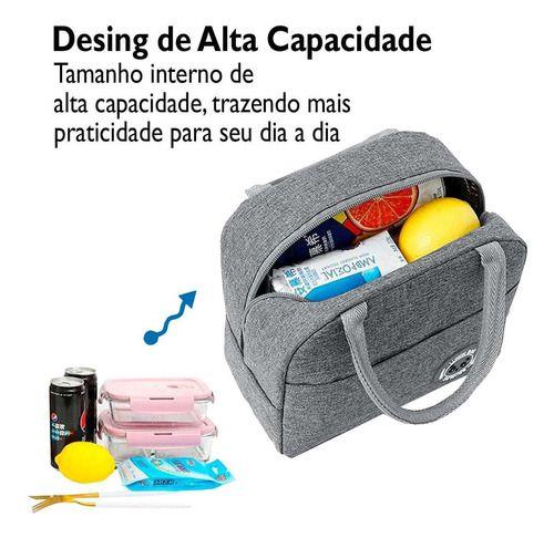 Imagem de Bolsa Pratica Marmita Multicolorida Estampada Passeios Pesca Acampar Lanches Qualidade Material Resistente Bebidas Luxo