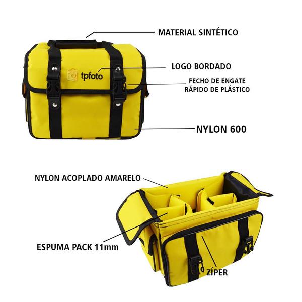 Bolsa Profissional p/ Equipamento fotográfico OLIMPUS III Amarela - TUDOPRAFOTO Imagem de Bolsa Profissional p/ Equipamento fotográfico OLIMPUS III Amarela