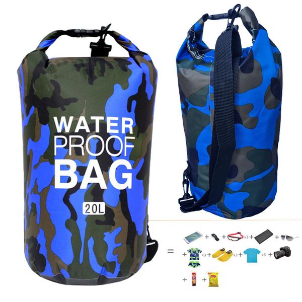 Imagem de Bolsa Saco Estanque A Prova D'água Bóia Camping Surf Bolsa Impermeável 20L