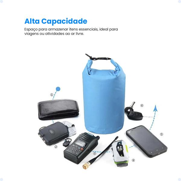 Imagem de Bolsa Saco Estanque Natação Dry Bag 10L Canoagem Pesca Moto