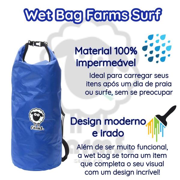 Imagem de Bolsa Saco Grande Impermeável Wet Bag Farms 20 Litros Azul