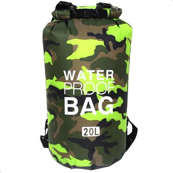 Imagem de Bolsa Saco Mochila Estanque 20L À Prova D'Água Cor Verde