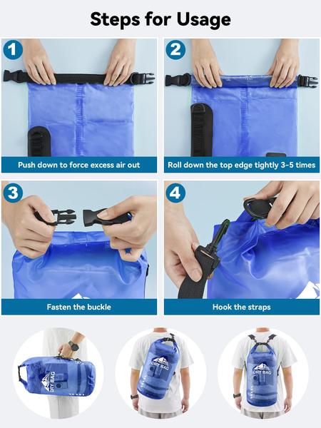 Imagem de Bolsa Seca HEETA Impermeável 20L - Ideal para Viagens, Natação e Passeios de Barco