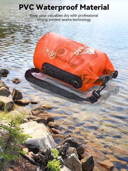 Imagem de Bolsa seca HEETA Waterproof 5L para viagens, natação e passeios de barco