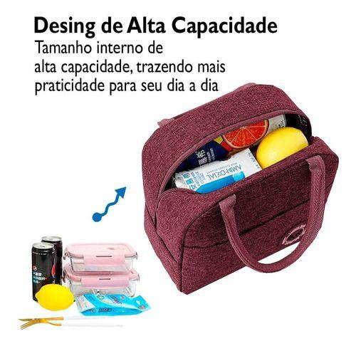 Imagem de Bolsa Semi Termica Forrada com Alças Resistentes Uso Dia a Dia Melhor Alimentação Reforçada Refeição Segura Prática Luxo