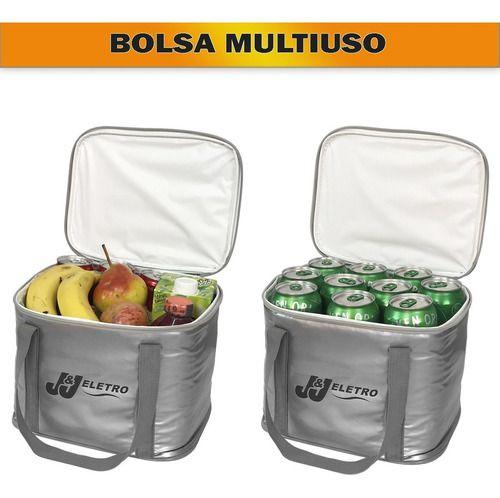 Imagem de Bolsa Térmica 10 Litros Marmita Lanche Frutas Camping Latas Cerveja Refrigerante Agua Praia Parque