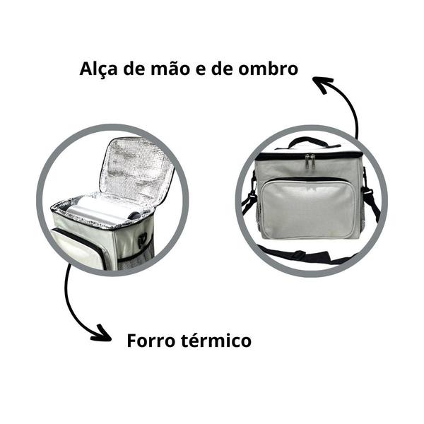 Bolsa Térmica 18L Marmita Lancheira Fitness P/ Trabalho Academia Passeio Cerveja Bebida - Quente/Fri - Ravi Imagem de Bolsa Térmica 18L Marmita Lancheira Fitness P/ Trabalho Academia Passeio Cerveja Bebida - Quente/Fri