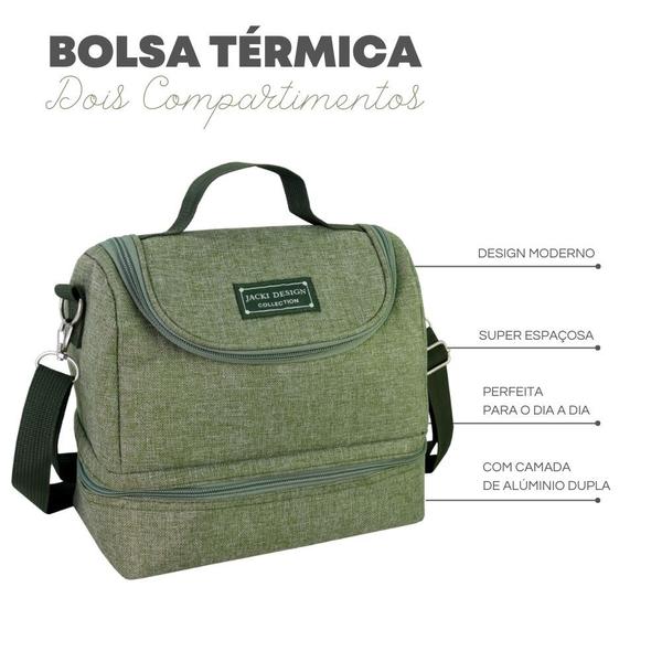 Imagem de Bolsa Térmica 2 Compartimentos Compacta Fitness Linha Joy Jacki Design 4 Cores