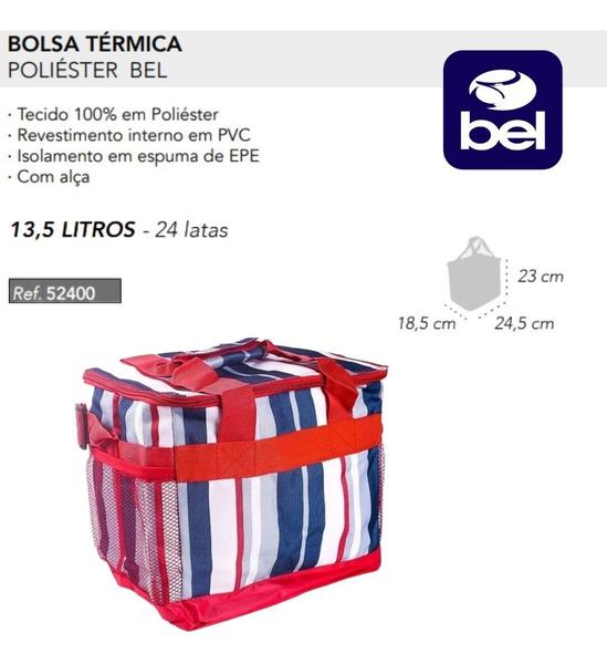 Imagem de Bolsa Termica 24 Latas Poliester Diversas Cores Belfix