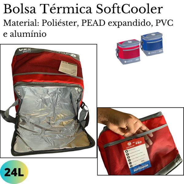 Imagem de Bolsa Térmica 24 Litros Ice Cooler com Alça Praia Camping Bag Fitness