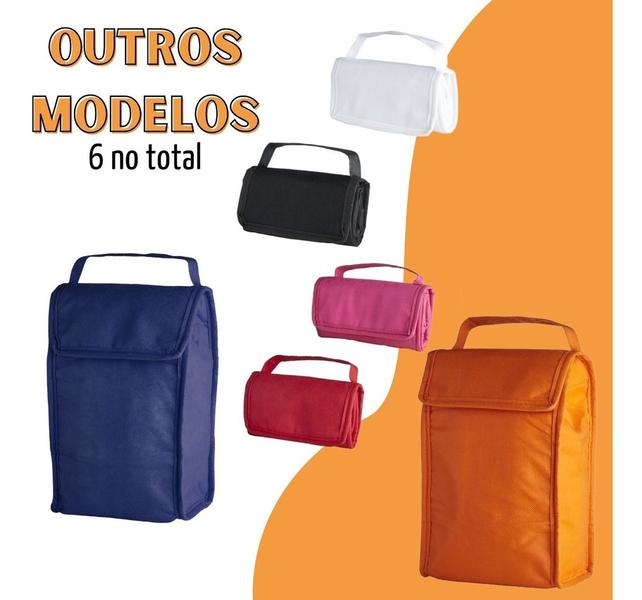 Imagem de Bolsa Térmica 3 Litros Alça Lanche Bebida Conservadora - Vermelho