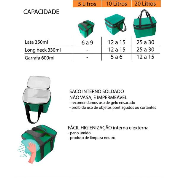 Imagem de Bolsa Térmica 5 Litros  Multiuso, Marmita, Lanche, Passeio Não Vaza bubag