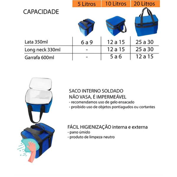 Imagem de Bolsa Térmica 5 Litros  Multiuso, Marmita, Lanche, Passeio Não Vaza bubag