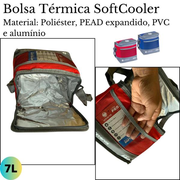 Imagem de Bolsa Térmica 7 Litros Ice Cooler com Alça Praia Camping Bag Fitness Lancheira