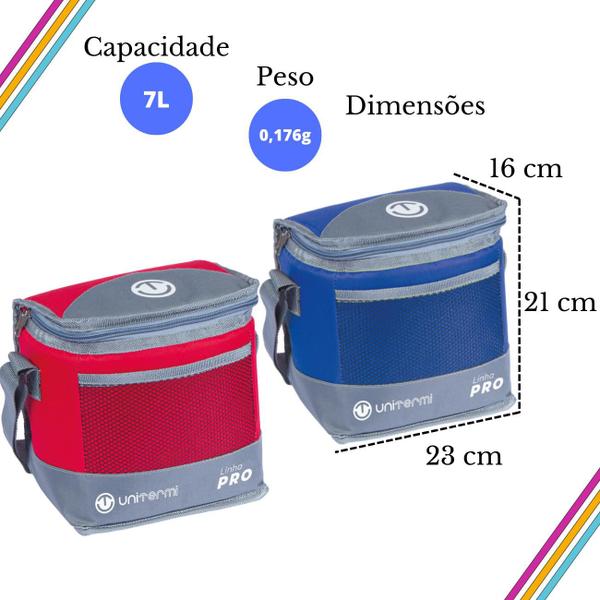 Imagem de Bolsa Térmica 7 Litros Ice Cooler com Alça Praia Camping Bag Fitness Lancheira