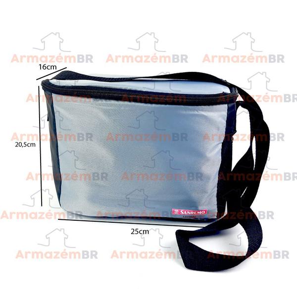 Imagem de Bolsa Térmica 8 Litros Cooler Lanches Marmitas Bebidas Praia - SR1556 Sanremo