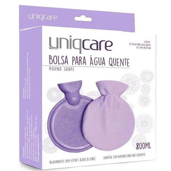 Imagem de Bolsa Termica Água Quente com capa Compressa Quente 800ML Reutilizável Uniqcare