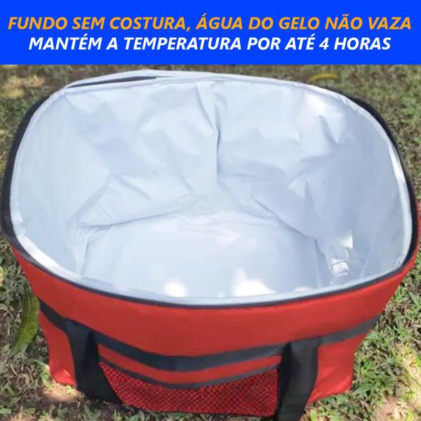 Imagem de Bolsa Térmica Cooler 20 Litros Grande Para Cerveja Bebida Latinha Garrafa Camping Praia Viagem Lanche Marmita Freezer