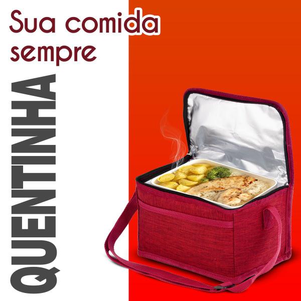 Imagem de Bolsa Térmica Feminina Masculina Porta Marmita Bebida Lanche