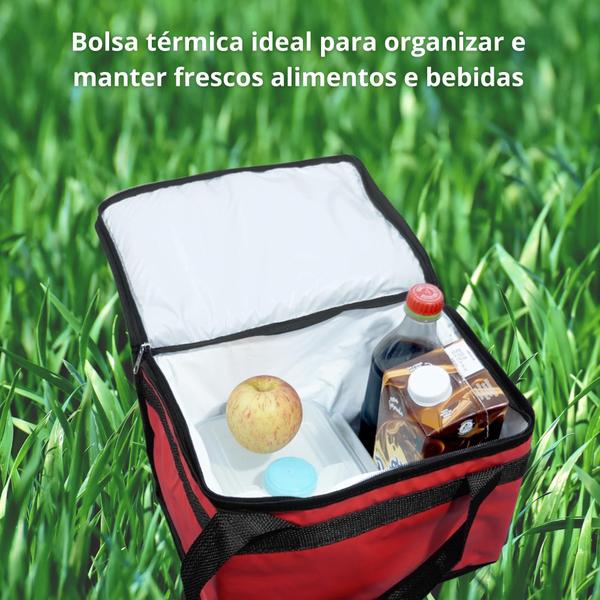 Imagem de Bolsa Térmica Feminina Masculina Porta Marmita Lanche Bebida