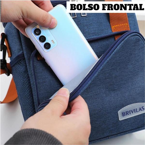 Imagem de Bolsa Térmica Feminina Masculina Porta Marmita Lanche Bebida Grande Capacidade Para Piquenique