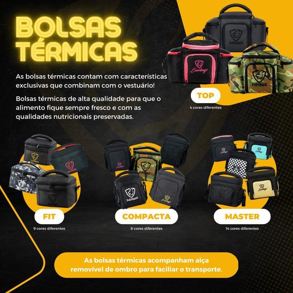 Imagem de Bolsa Térmica Fitness Espaçosa Lancheira Escolar Frasqueira Marmita Portátil Garrafa Esportiva