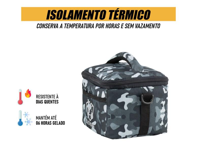 Imagem de Bolsa Térmica Fitness Frasqueira Viagem Lancheira Dieta Alimentar Marmita Academia Treino