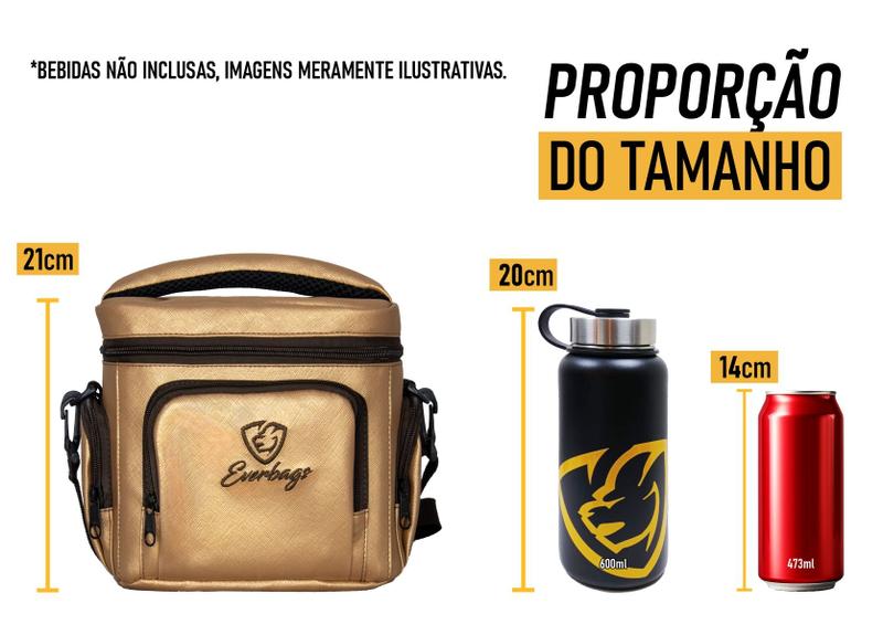 Imagem de Bolsa Térmica Fitness Lancheira Escolar Piquenique Alimentar Dieta Marmita Viagem Passeio Lazer