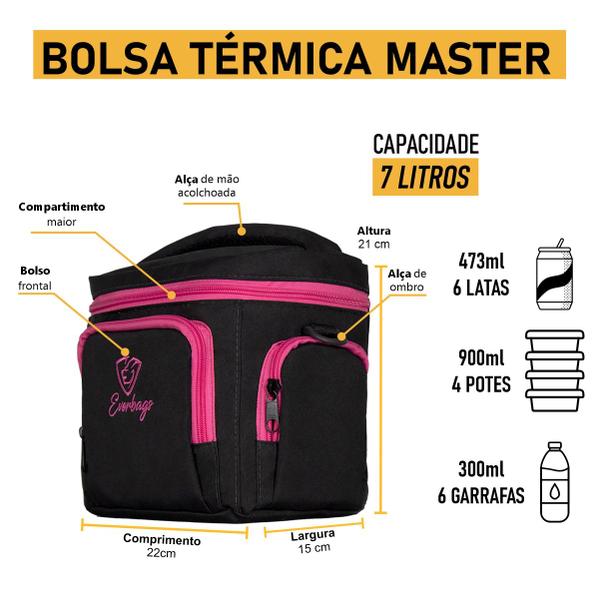 Imagem de Bolsa Térmica Fitness Lancheira Marmita Dieta Treino Frasqueira Viagem Passeio Camping Esportivo