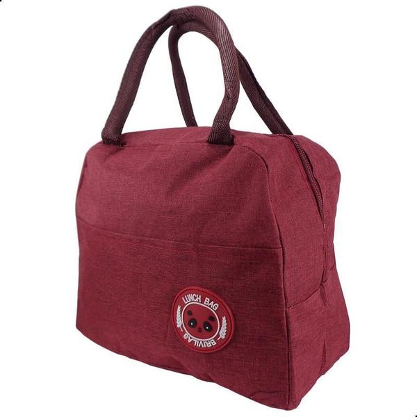 Imagem de Bolsa Térmica Fitness Marmita Viagem Necessaire Vermelho