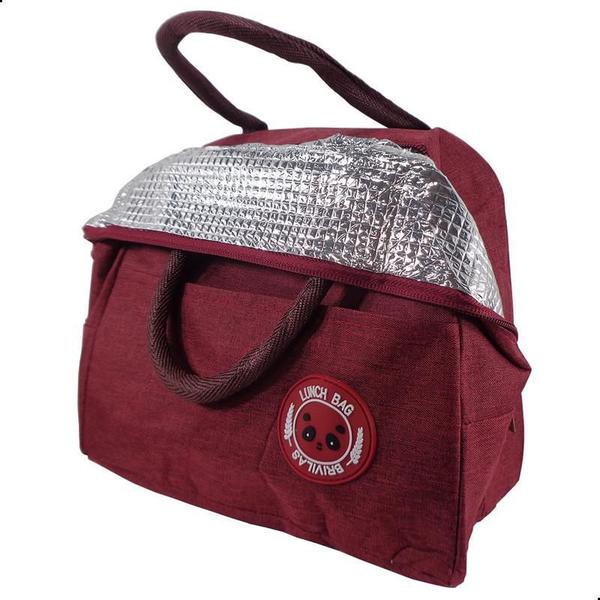 Imagem de Bolsa Térmica Fitness Marmita Viagem Necessaire Vermelho