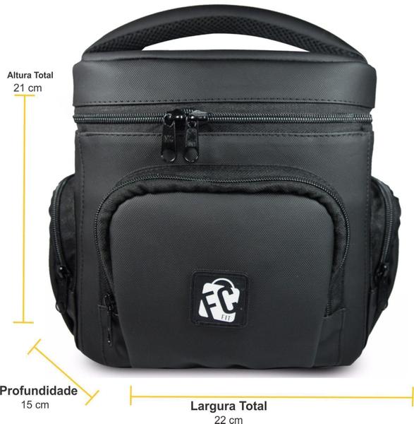 Imagem de Bolsa Térmica Fitness Master Marmita Preto Preto Lancheira